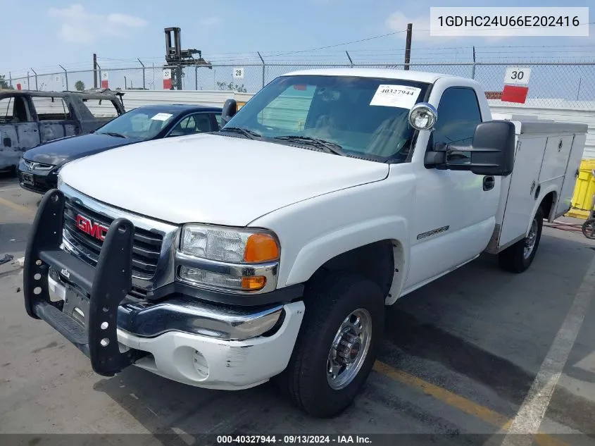 2006 GMC Sierra 2500Hd Sle1 VIN: 1GDHC24U66E202416 Lot: 40327944