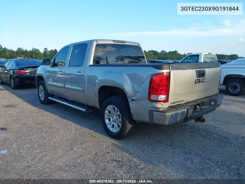 2009 GMC Sierra 1500 Sle VIN: 3GTEC230X9G191844 Lot: 40378362