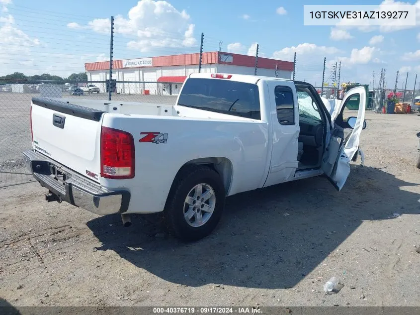 2010 GMC Sierra 1500 Sle VIN: 1GTSKVE31AZ139277 Lot: 40376719