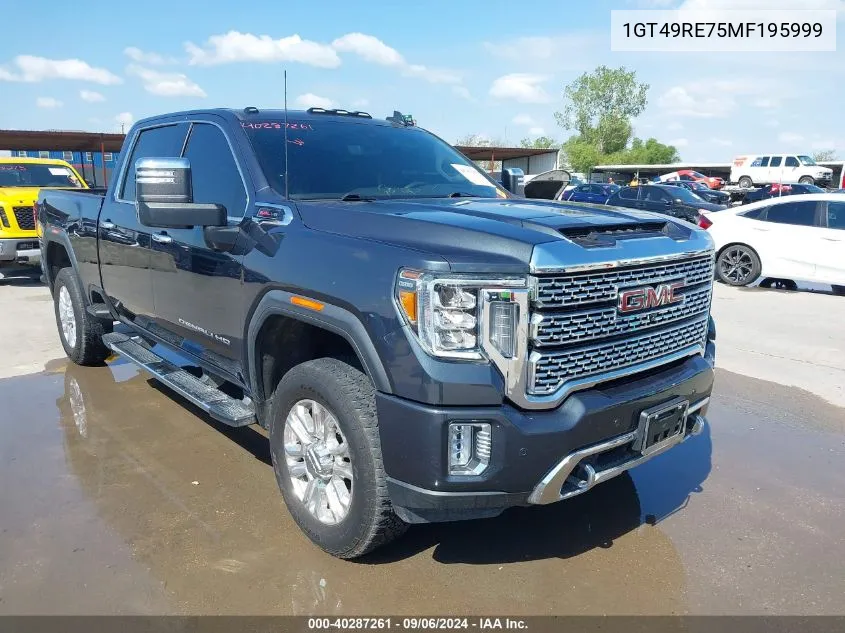 2021 GMC Sierra 2500Hd VIN: 1GT49RE75MF195999 Lot: 40287261