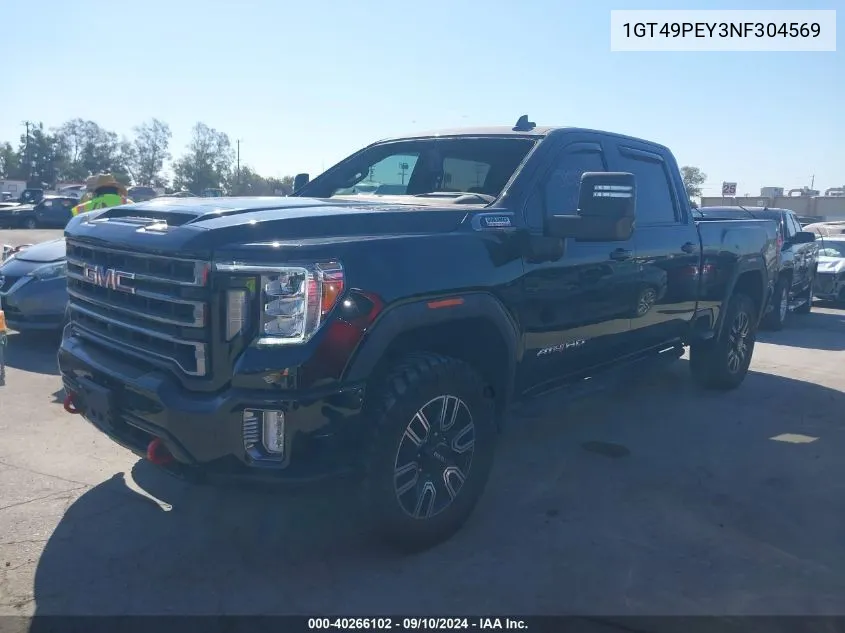 2022 GMC Sierra 2500Hd K2500 At4 VIN: 1GT49PEY3NF304569 Lot: 40266102