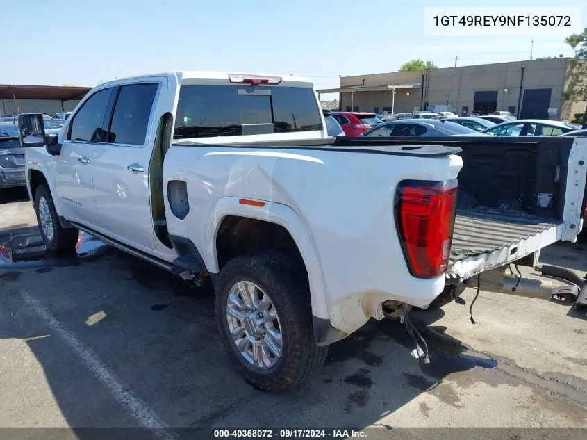 2022 GMC Sierra 2500Hd 4Wd Standard Bed Denali VIN: 1GT49REY9NF135072 Lot: 40358072