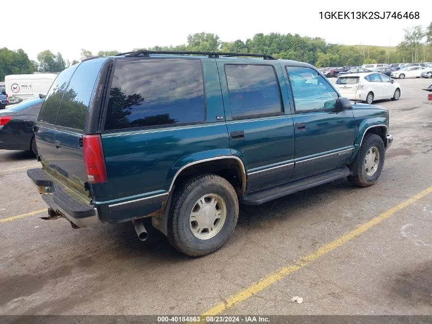 1995 GMC Yukon VIN: 1GKEK13K2SJ746468 Lot: 40184863