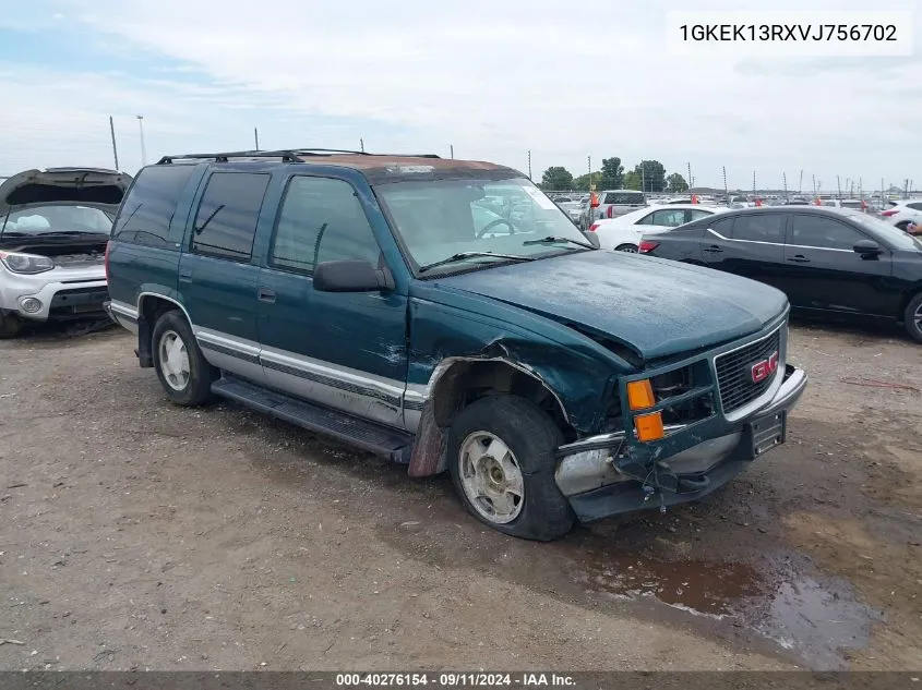 1997 GMC Yukon Sle VIN: 1GKEK13RXVJ756702 Lot: 40276154