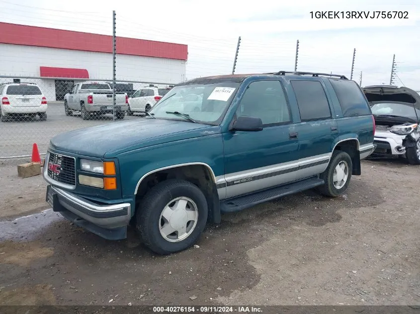 1997 GMC Yukon Sle VIN: 1GKEK13RXVJ756702 Lot: 40276154