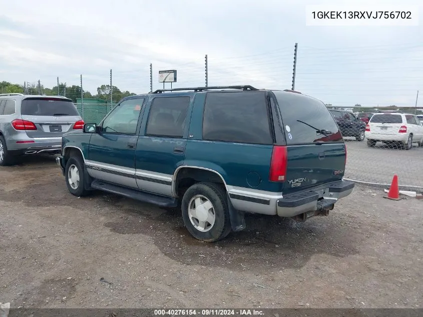 1997 GMC Yukon Sle VIN: 1GKEK13RXVJ756702 Lot: 40276154