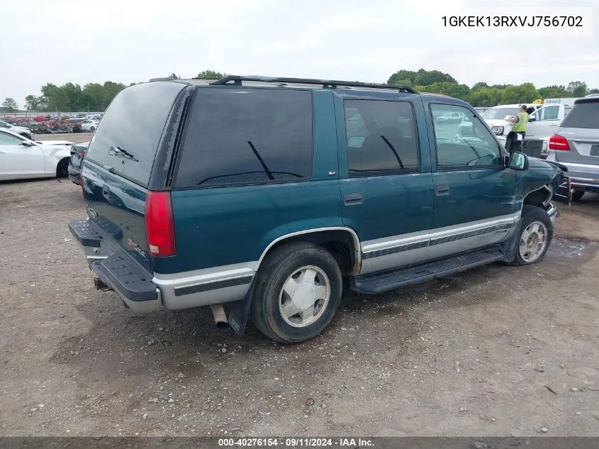 1997 GMC Yukon Sle VIN: 1GKEK13RXVJ756702 Lot: 40276154