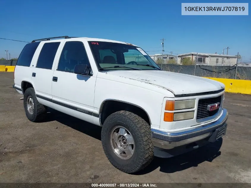 1998 GMC Yukon Slt VIN: 1GKEK13R4WJ707819 Lot: 40090057