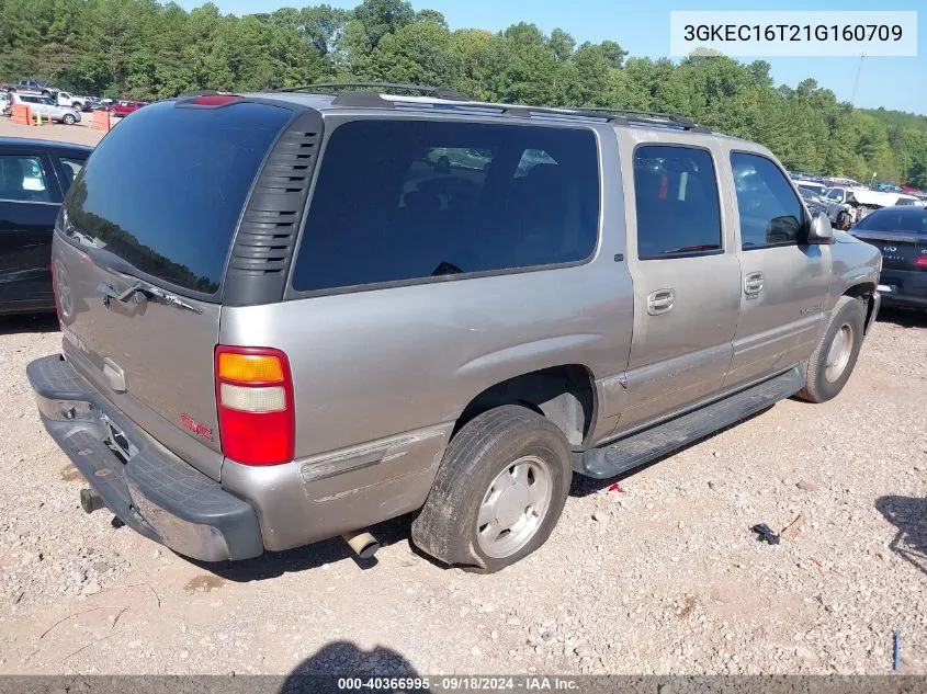 2001 GMC Yukon Xl 1500 Sle VIN: 3GKEC16T21G160709 Lot: 40366995