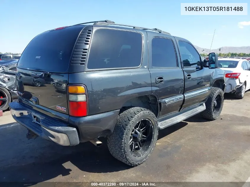 2005 GMC Yukon Slt VIN: 1GKEK13T05R181488 Lot: 40372280