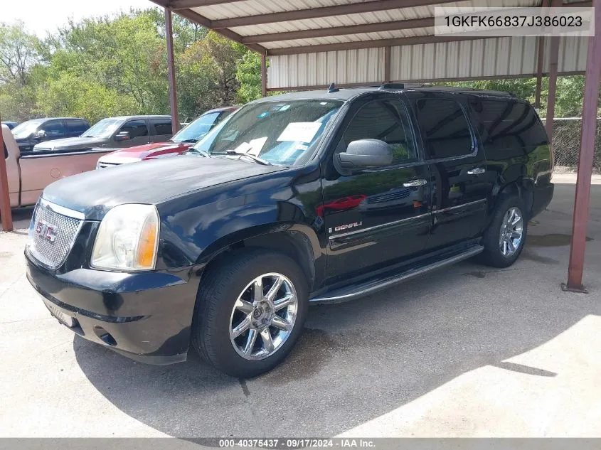 1GKFK66837J386023 2007 GMC Yukon Xl 1500 Denali