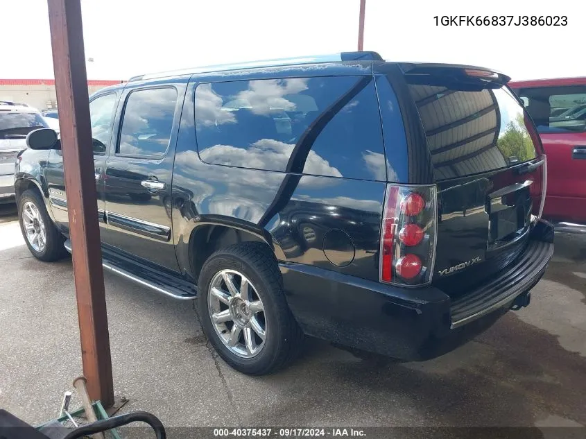 1GKFK66837J386023 2007 GMC Yukon Xl 1500 Denali