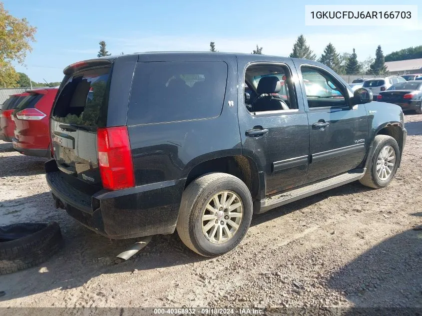 2010 GMC Yukon Hybrid VIN: 1GKUCFDJ6AR166703 Lot: 40368932