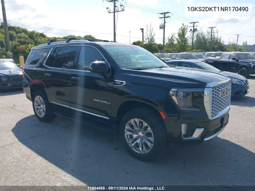 1GKS2DKT1NR170490 2022 GMC Yukon Denali Denali