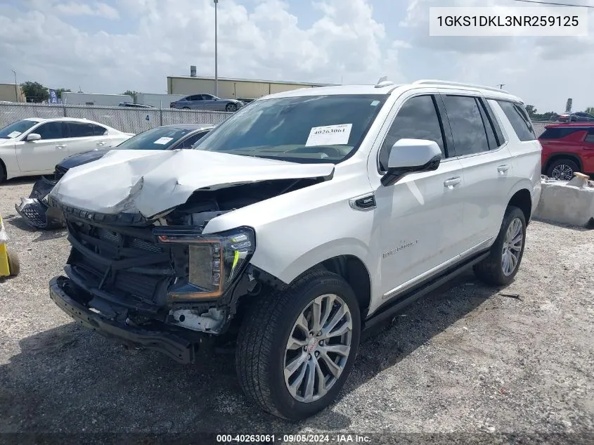 1GKS1DKL3NR259125 2022 GMC Yukon 2Wd Denali