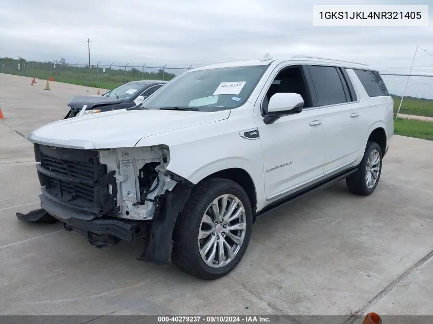 2022 GMC Yukon Xl Denali VIN: 1GKS1JKL4NR321405 Lot: 40279237