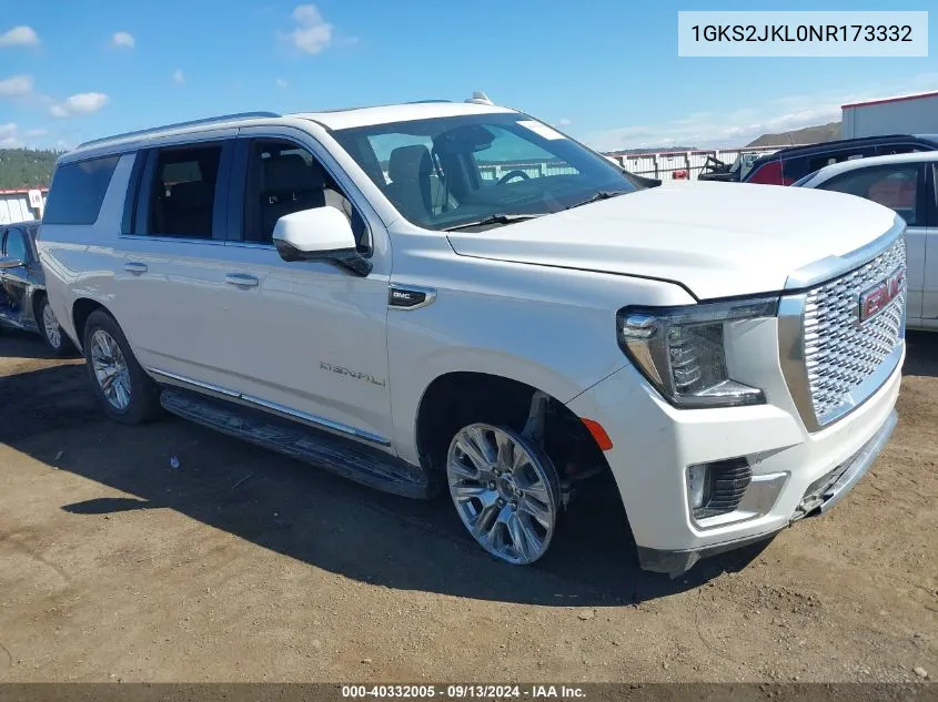 1GKS2JKL0NR173332 2022 GMC Yukon Xl 4Wd Denali