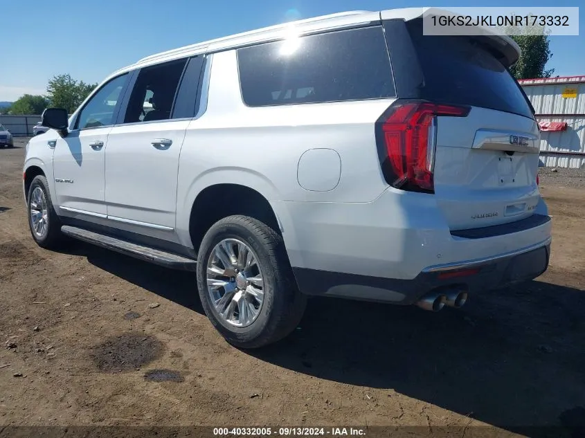 1GKS2JKL0NR173332 2022 GMC Yukon Xl 4Wd Denali