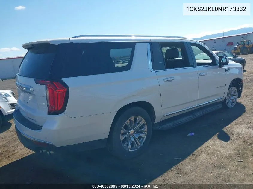 1GKS2JKL0NR173332 2022 GMC Yukon Xl 4Wd Denali