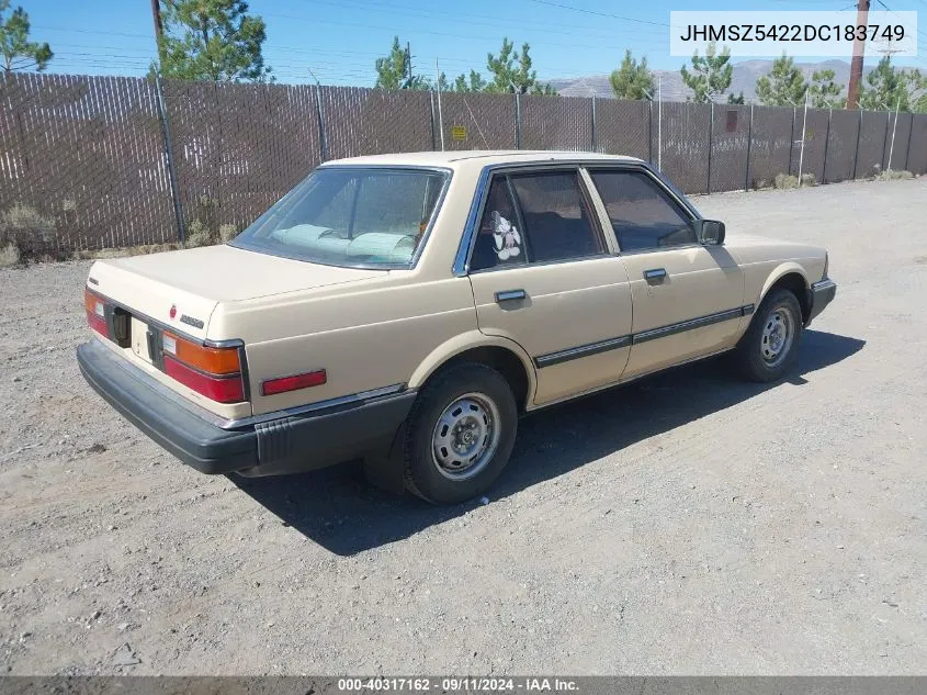 1983 Honda Accord VIN: JHMSZ5422DC183749 Lot: 40317162