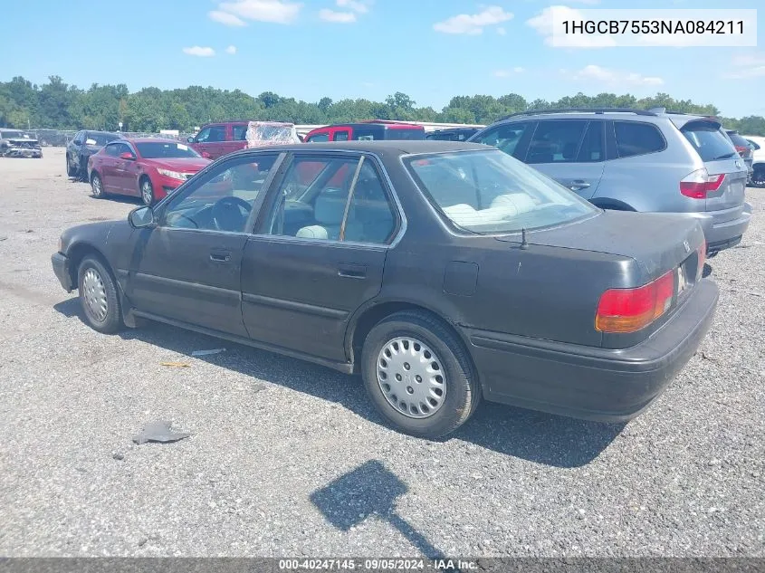 1992 Honda Accord Lx VIN: 1HGCB7553NA084211 Lot: 40247145