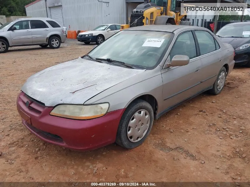 1HGCG5640XA018052 1999 Honda Accord Lx