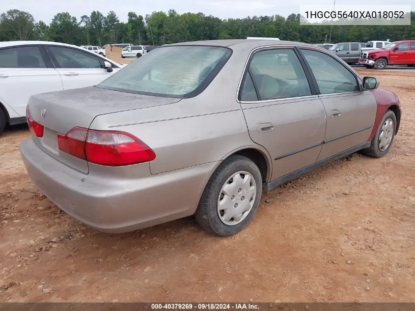 1999 Honda Accord Lx VIN: 1HGCG5640XA018052 Lot: 40379269