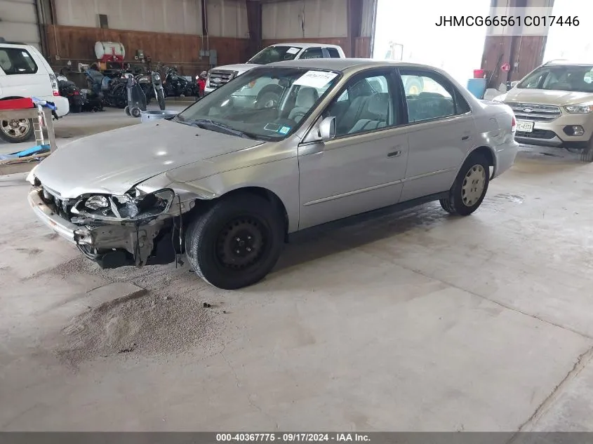 JHMCG66561C017446 2001 Honda Accord 2.3 Lx