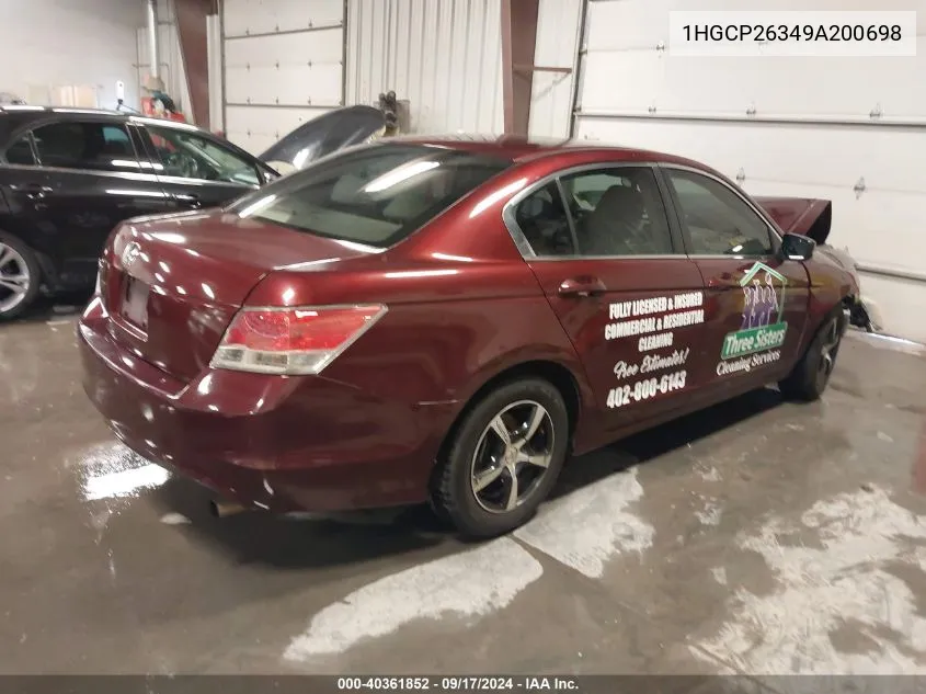 1HGCP26349A200698 2009 Honda Accord 2.4 Lx