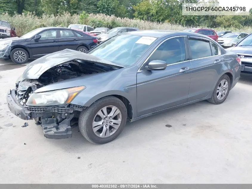 2012 Honda Accord 2.4 Se VIN: 1HGCP2F60CA245798 Lot: 40352382