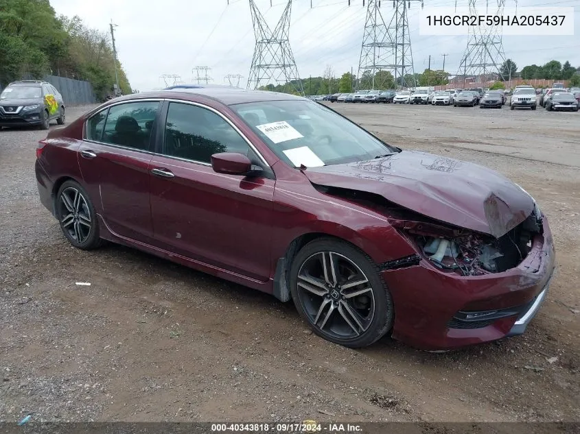 1HGCR2F59HA205437 2017 Honda Accord Sport