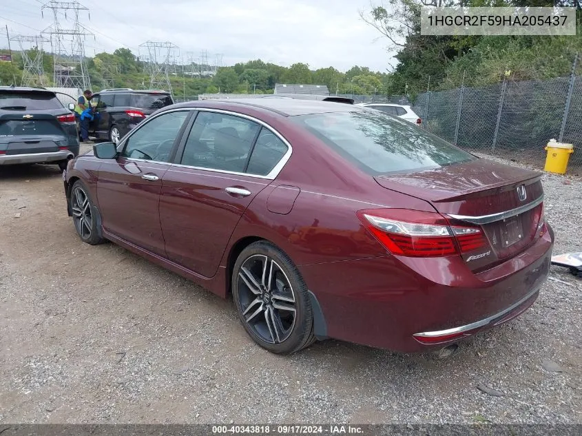 1HGCR2F59HA205437 2017 Honda Accord Sport