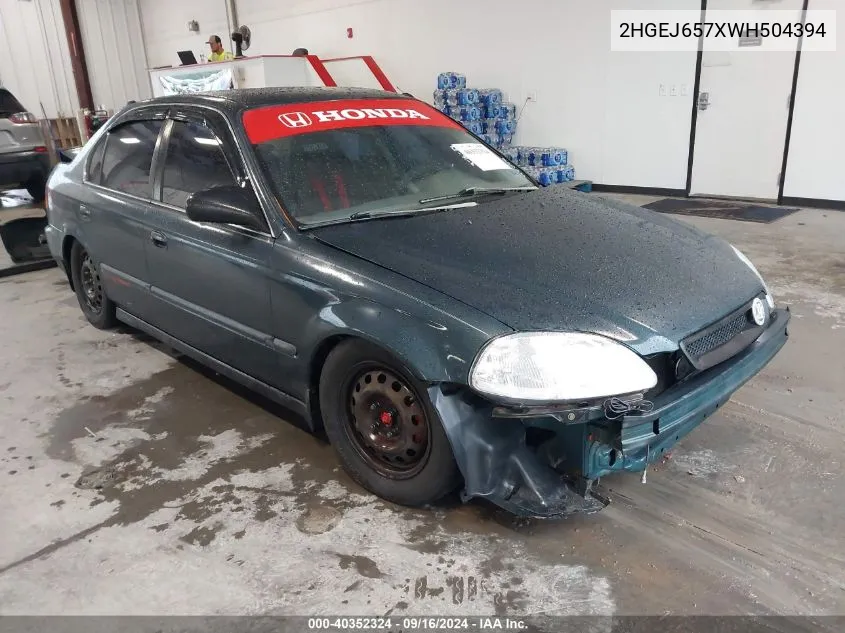 2HGEJ657XWH504394 1998 Honda Civic Lx