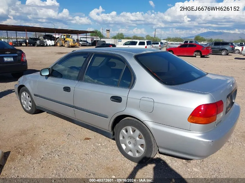 2HGEJ6676WH626152 1998 Honda Civic Lx