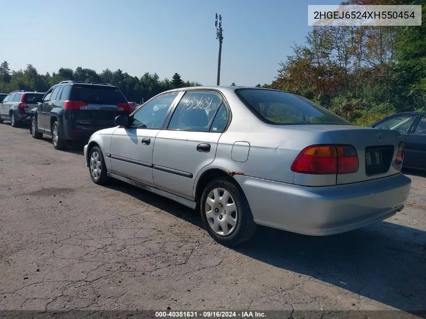 1999 Honda Civic Dx VIN: 2HGEJ6524XH550454 Lot: 40351631