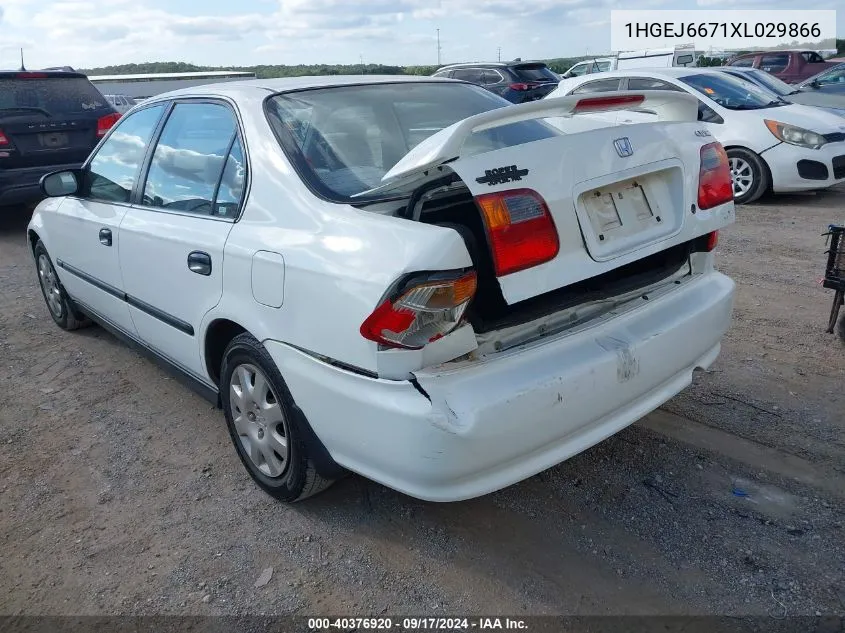 1999 Honda Civic Lx VIN: 1HGEJ6671XL029866 Lot: 40376920