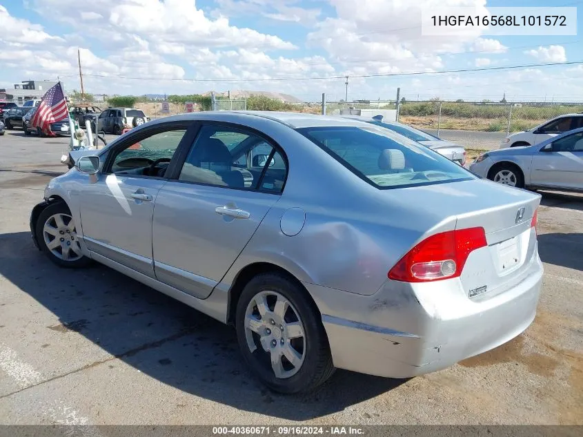 2008 Honda Civic Lx VIN: 1HGFA16568L101572 Lot: 40360671