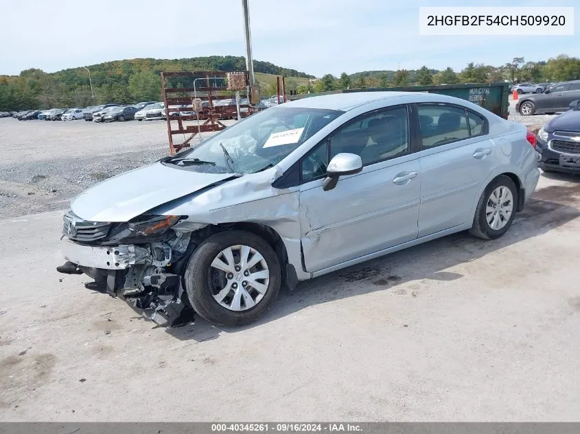 2HGFB2F54CH509920 2012 Honda Civic Lx