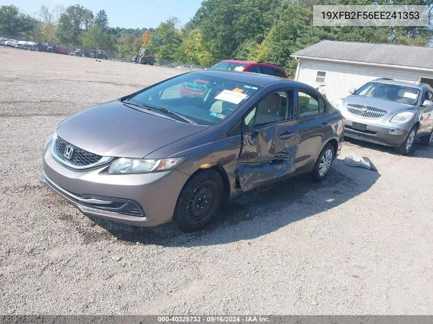 2014 Honda Civic Lx VIN: 19XFB2F56EE241353 Lot: 40325733