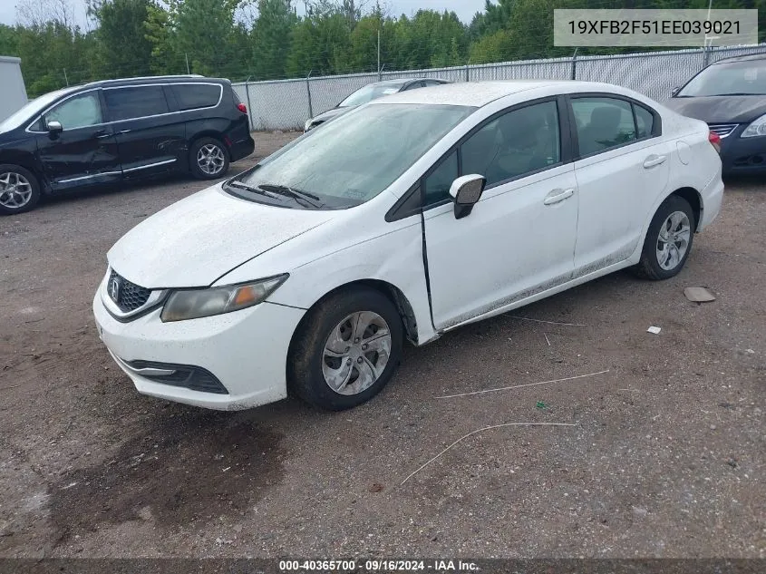 2014 Honda Civic Lx VIN: 19XFB2F51EE039021 Lot: 40365700