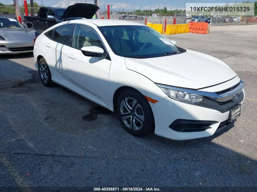 2017 Honda Civic Lx VIN: 19XFC2F56HE015329 Lot: 40355871