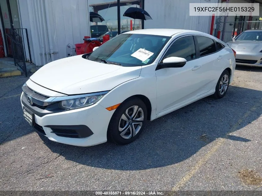 2017 Honda Civic Lx VIN: 19XFC2F56HE015329 Lot: 40355871