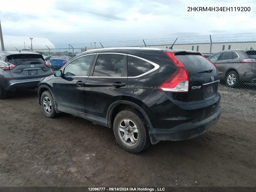 2014 Honda Cr-V VIN: 2HKRM4H34EH119200 Lot: 12096777