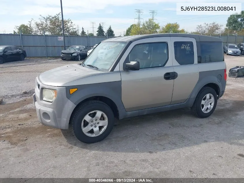 2003 Honda Element Ex VIN: 5J6YH28523L008041 Lot: 40346066