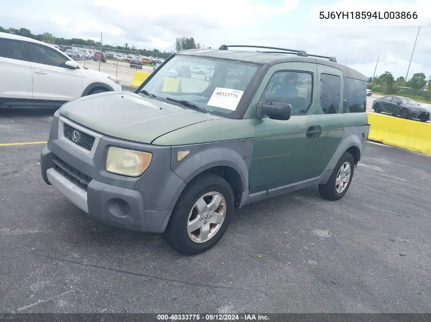 5J6YH18594L003866 2004 Honda Element Ex