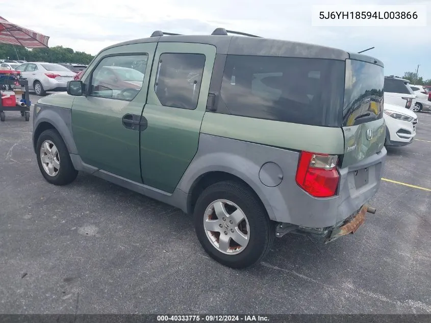 2004 Honda Element Ex VIN: 5J6YH18594L003866 Lot: 40333775