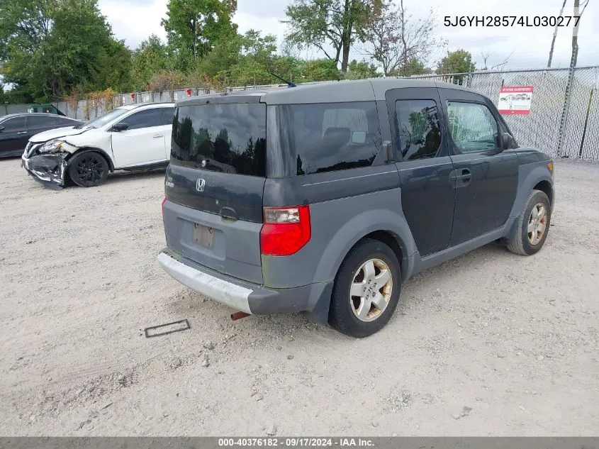 2004 Honda Element Ex VIN: 5J6YH28574L030277 Lot: 40376182