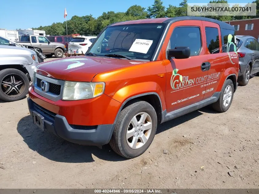 2010 Honda Element Ex VIN: 5J6YH2H7XAL007041 Lot: 40244946