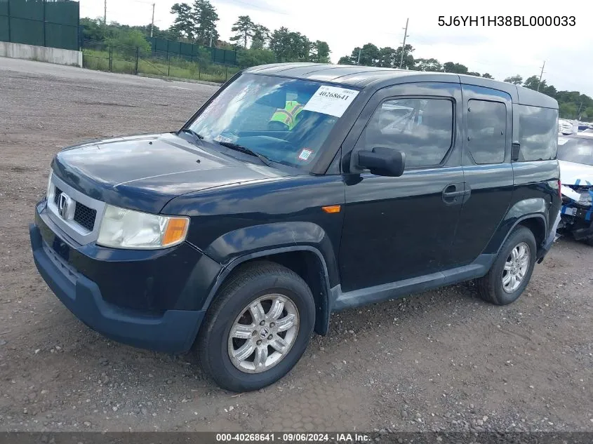 2011 Honda Element Lx VIN: 5J6YH1H38BL000033 Lot: 40268641