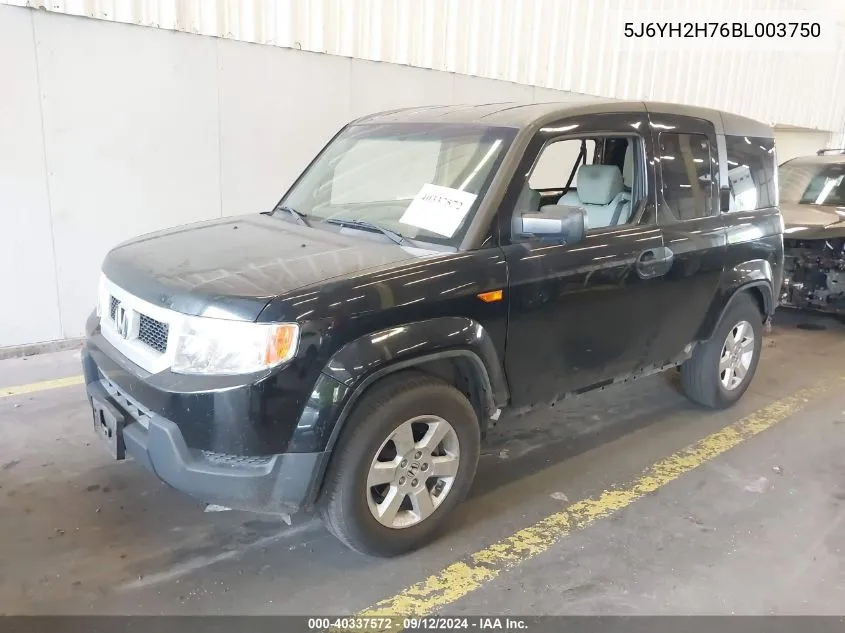 5J6YH2H76BL003750 2011 Honda Element Ex